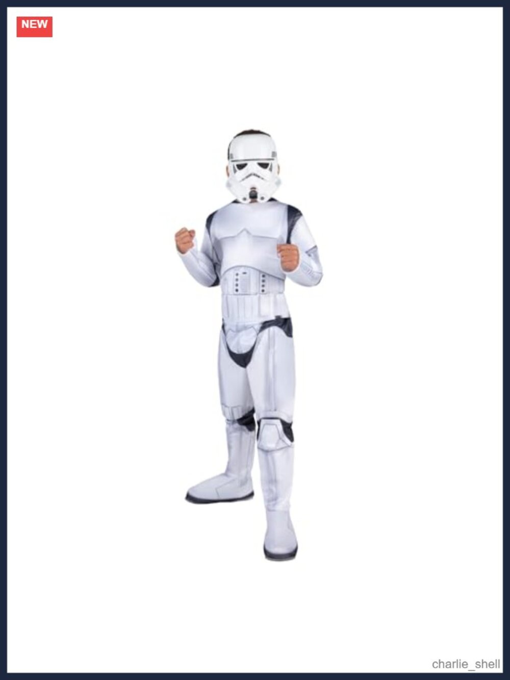 Star Wars Stormtrooper Youth Halloween Costume Padded Jumpsuit with Plastic Mask